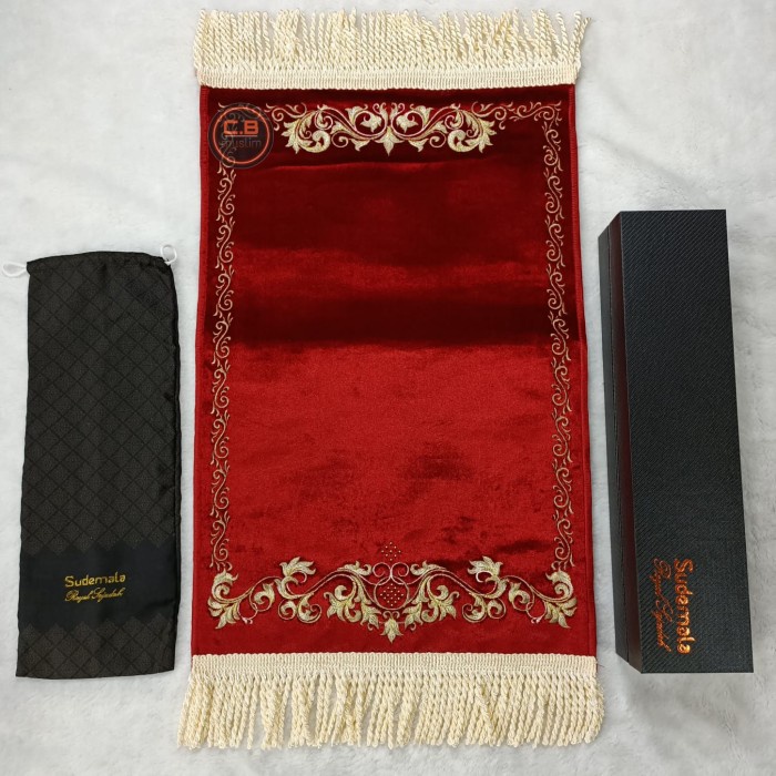 Sajadah sajadah muka unik dan mewah premium Exclusive - Merah(O1R0) Sajadah Travel Sajadah Anti Gese