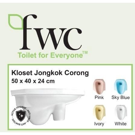 Kloset Closet / Kloset Jongkok Fwc Biru Corong Lurus Lantai 2 (Gojek)