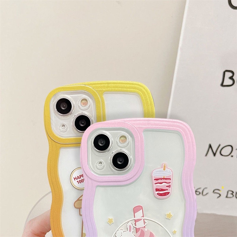 Soft Case TPU Motif Kartun Es Krim Untuk iPhone 14 13 12 11 Pro Max X Xr Xs Max 8 7 6 6s Plus