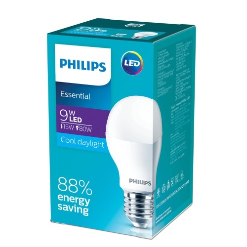Bohlam LED BULB PHILIPS ESSENTIAL Lampu LED ESSENTIAL PHILIPS 9W