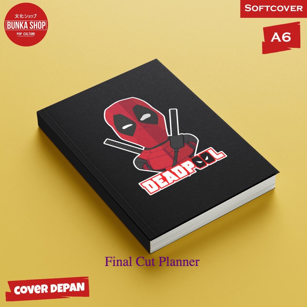 

Pocket Note Marvel Deadpool Black Softcover A6 Buku Tulis catatan Notes Agenda Planner Jurnal