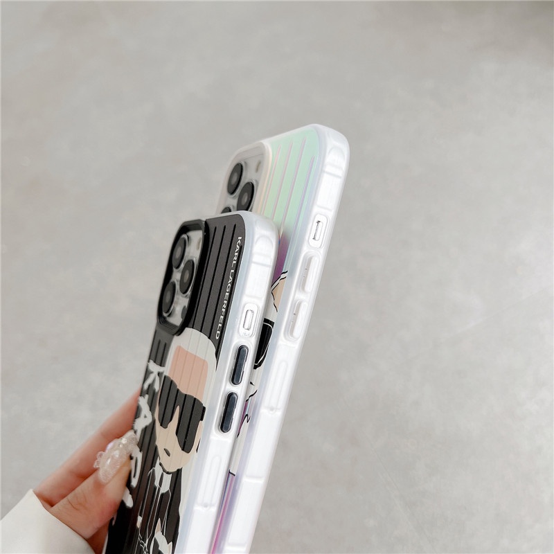 Carl Casing Soft Case IPhone 14 / 13 / 12 / 11 Pro Max Warna Laser Macaron Berkilau