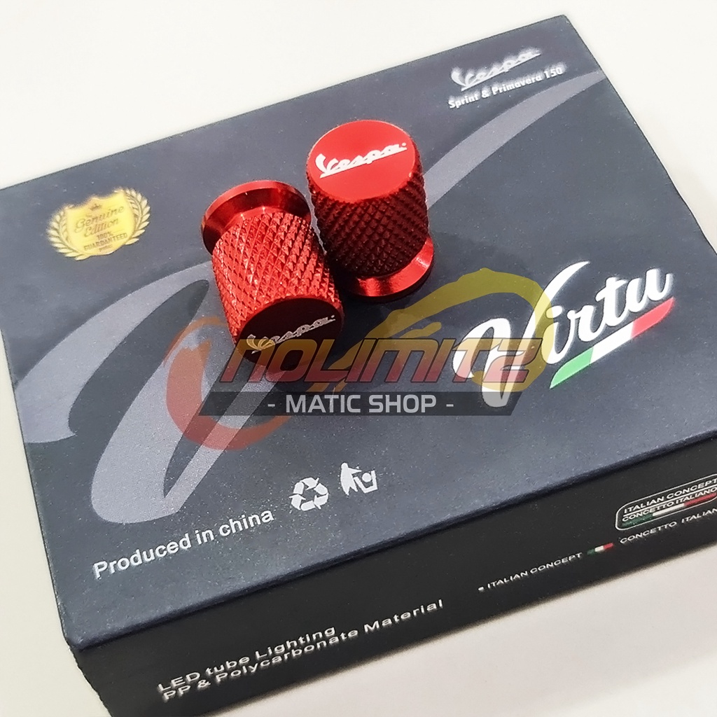 Tutup Pentil Ban Virtu Vespa CNC Universal Sprint Primavera LX S GTS