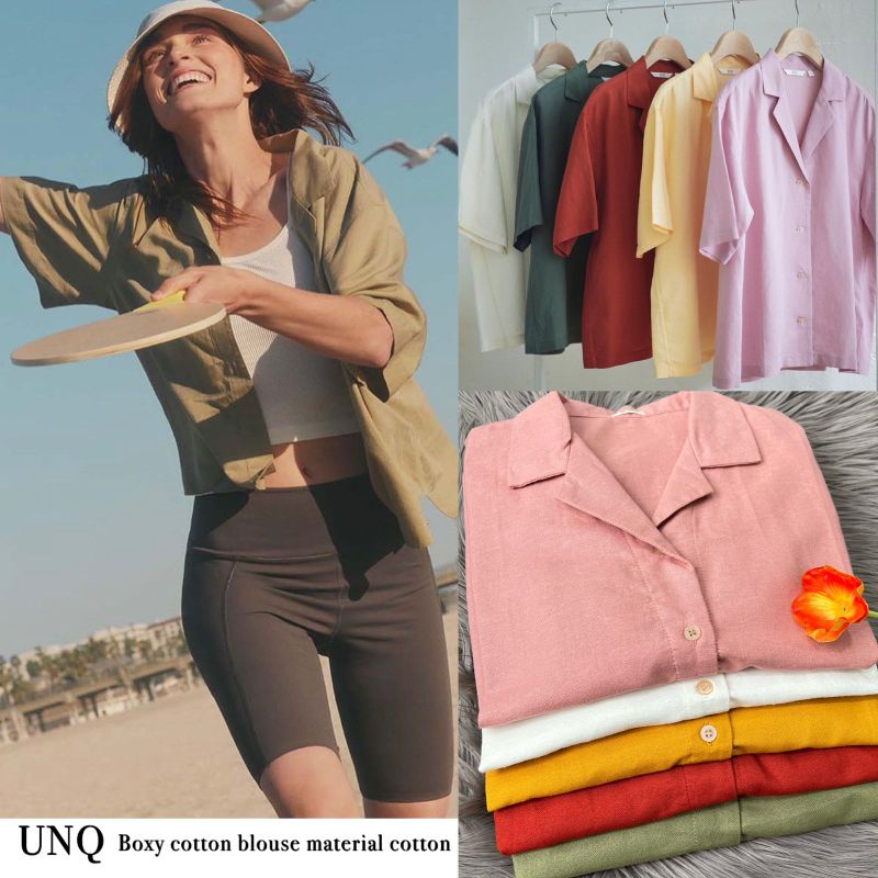 Unq boxy linen blouse