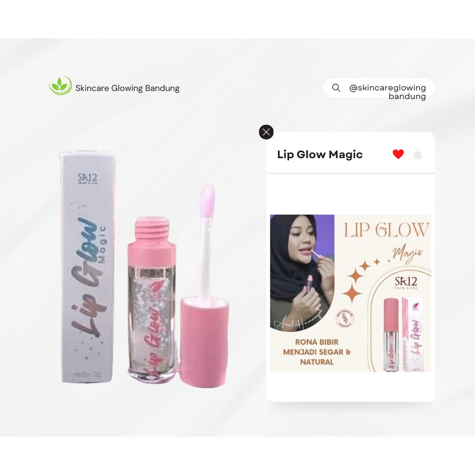 Lip Glow Magic SR12 Lipglow Serum Lip Glossy Bening Perona Bibir Serum Bibir Lip Serum Pengkilap Bibir Vitamin Lip Bibir Pink Pelembab Bibir Kering