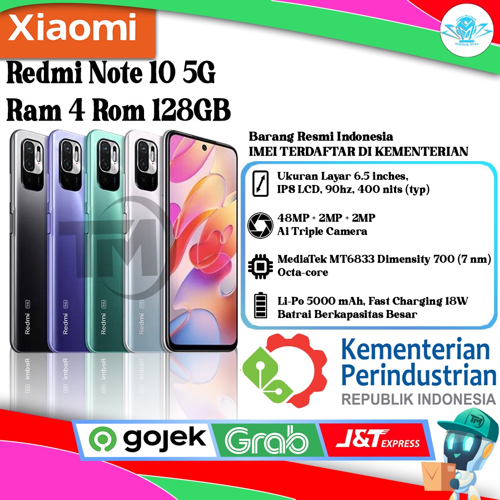 Xiaomi Redmi Note 10 5G Ram 4 Rom 128GB