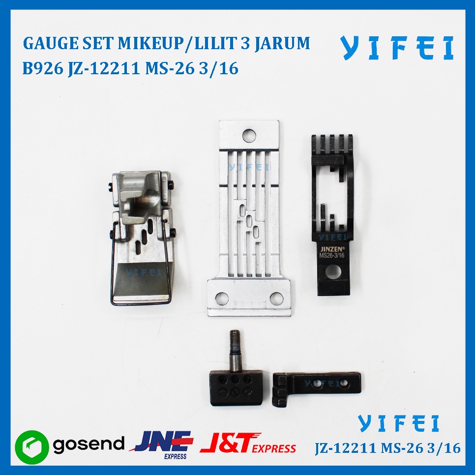 GAUGE SET MIKEUP/LILIT 3 JARUM B926 MS-26 YIFEI-12211 MS-26 3/16