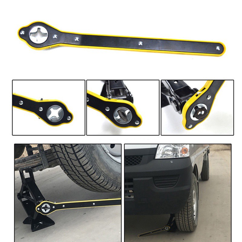 Tire Ratchet Wrench Kunci Dongkra Mobil 34 Cm Kunci Ratchet Wrench/Jack Ratchet Wrench Untuk Dongkrak Mobil