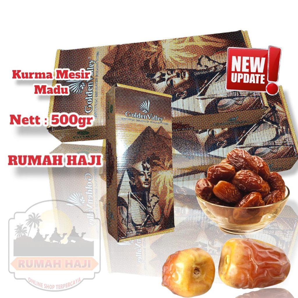 

KURMA MESIR PREMIUM 500GR [ GOLDEN VALLEY ] [ KEMASAN DUS ]