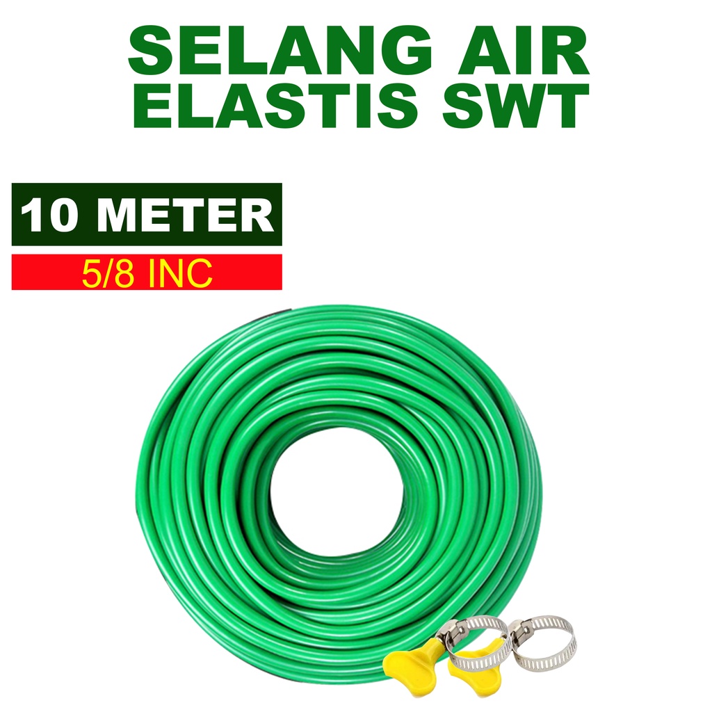 Selang Air 5/8 10 Meter Tebal / Selang air 10 meter / selang 10 meter / Selang Taman / Selang Dop / Selang Air Elastis / Selang Cuci Motor