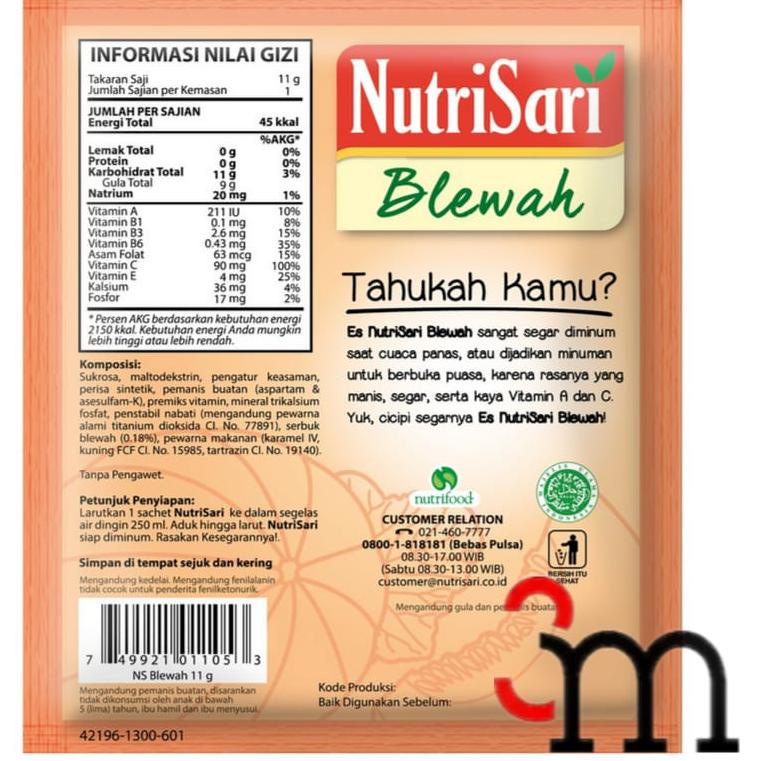 

Murah Lebay--NutriSari - Blewah (1 renceng = 10 sachet)