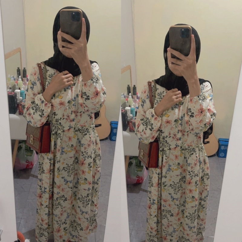 Midi Dress Muslim Remaja Size 3L 4L