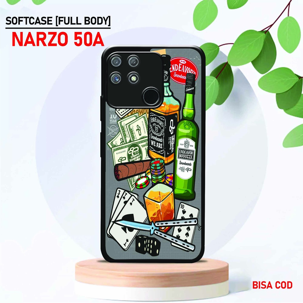 Softcase Kaca Kilau Realme Narzo 50A - ( SC 6 ) Case Full Body Realme Narzo 50A - Silikon Glossy Rea