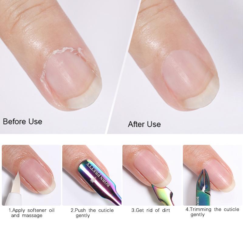 1pc Gunting Kuku Kutikula Bahan Stainless Steel Untuk Manicure Pedicure