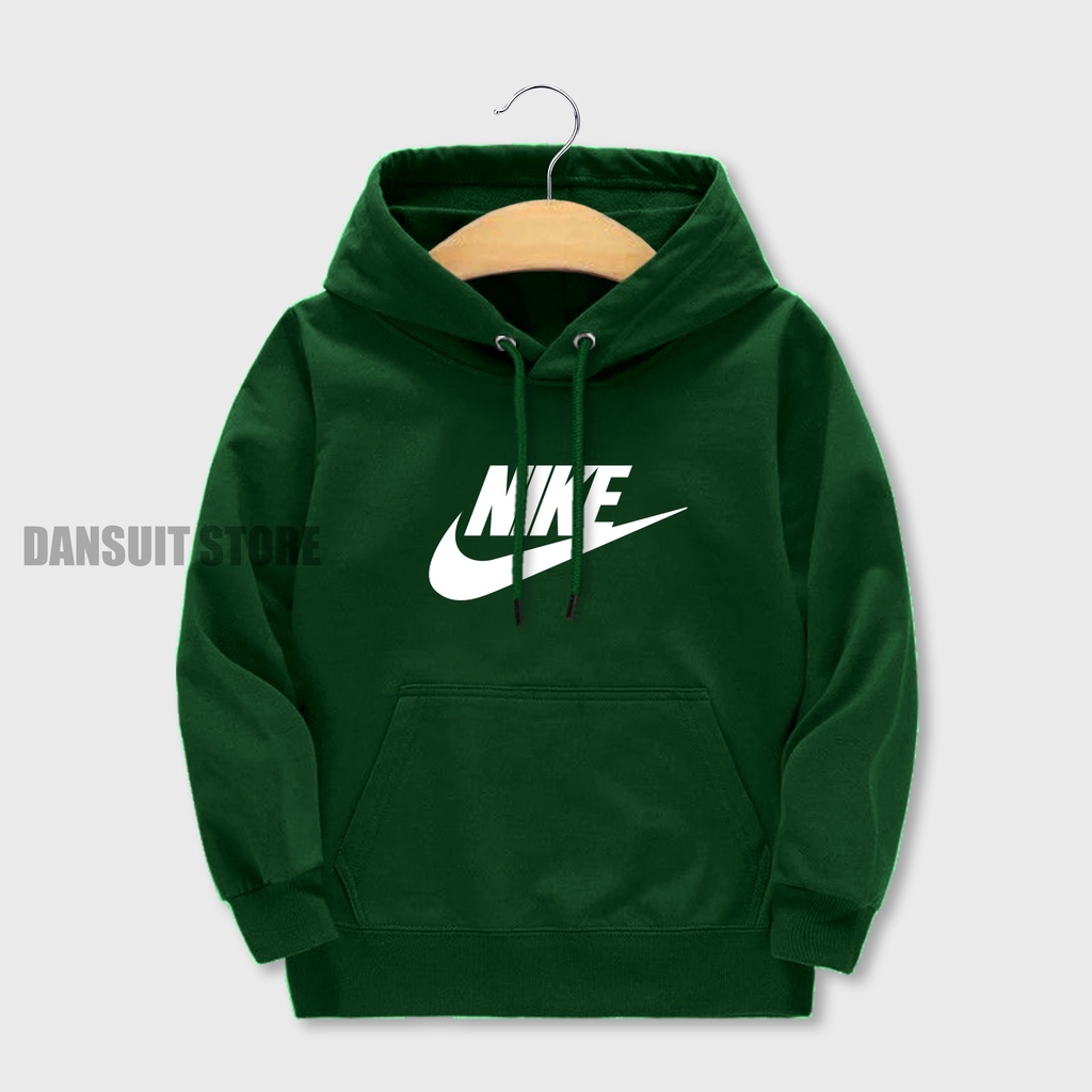 Sweater Hoodie Anak Laki-laki/Perempuan Usia 4-13 Tahun Hoodie Anak Motif Logo NIKE Bahan Tebal Premium