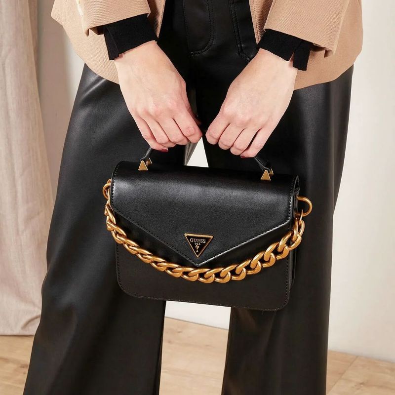 GUESSS Retour Top Handle Flap Bag