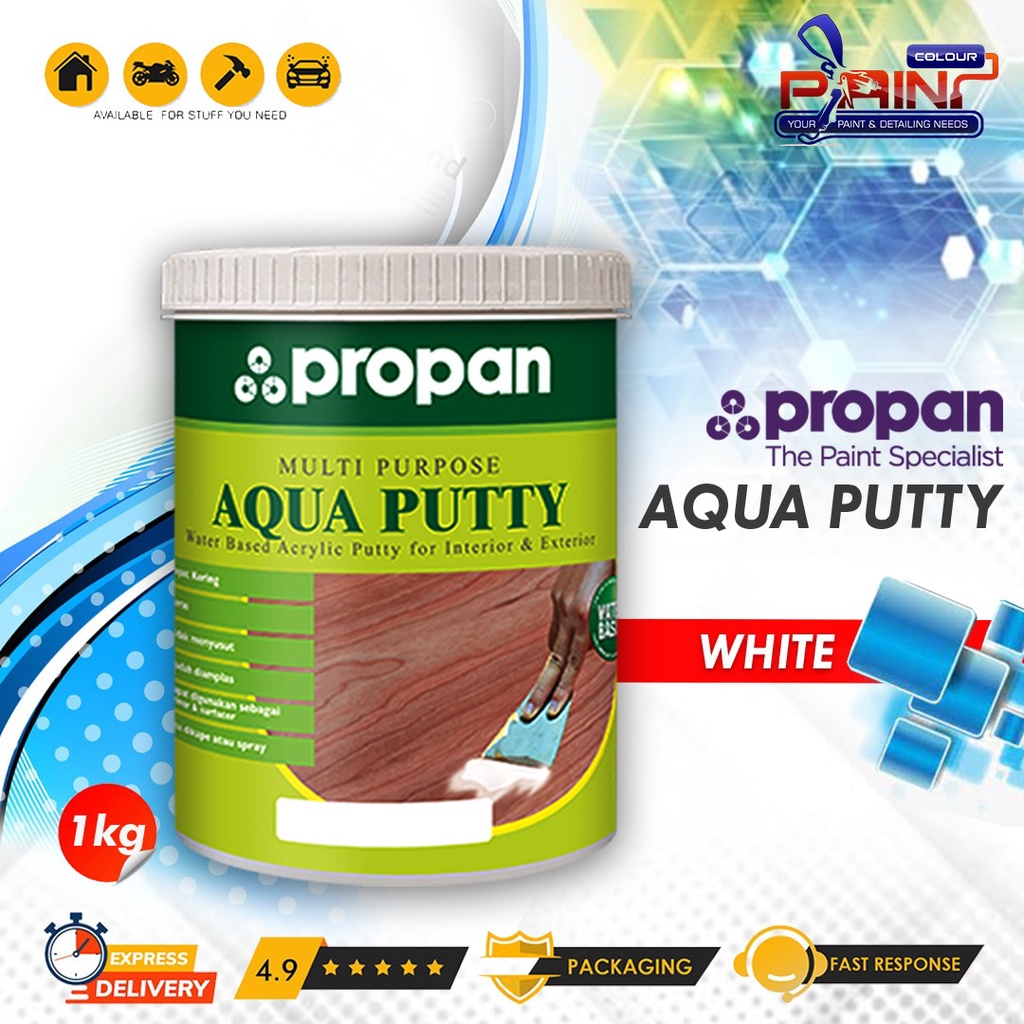 PROPAN AQUA PUTTY Multi Purpose Waterbased 1 KG Dempul Duco Furniture