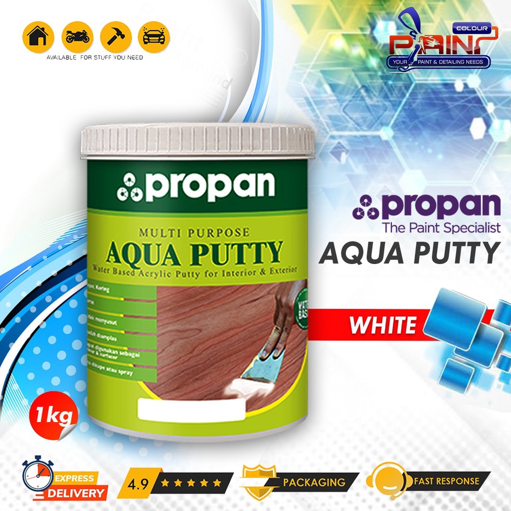 PROPAN AQUA PUTTY Multi Purpose Waterbased 1 KG Dempul Duco Furniture