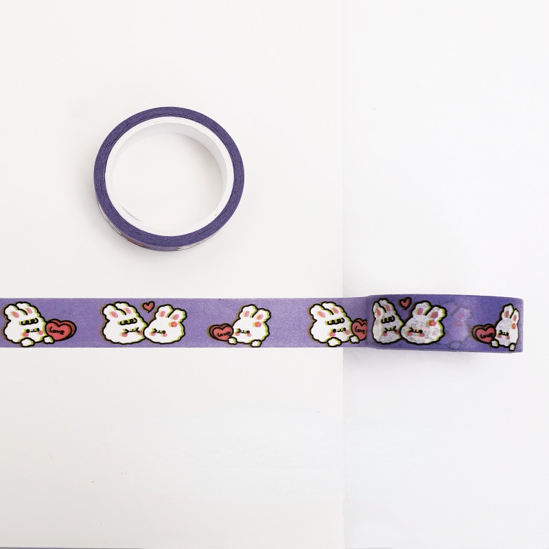 Selotip Kertas Washi Motif Kartun Beruang Panjang 5M Untuk Dekorasi DIY