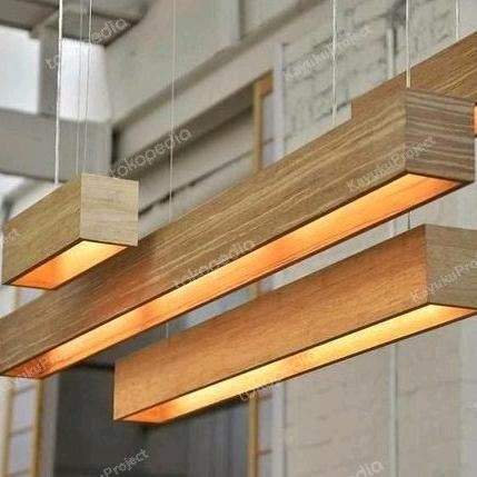 Lampu Gantung Kayu Rustic 120X12X8Cm Rildanshop