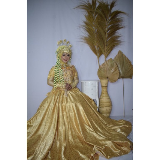 Gaun Barbie pengantin GOLD mewah