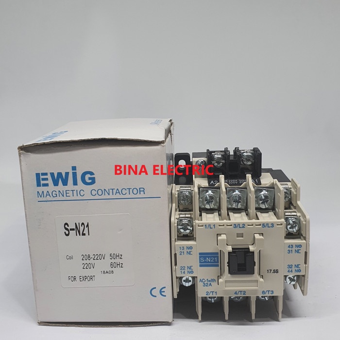 Magnetic Contactor Ewig S-N21 3P 32A / Kontaktor Ewig Sn21 Sn-21