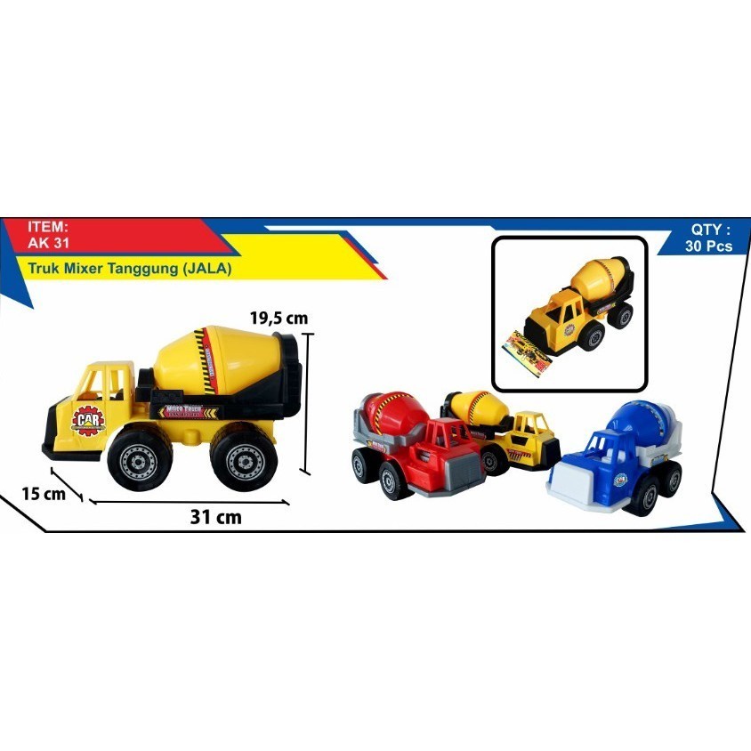 Mainan anak mobil mobilan truk molen sedang