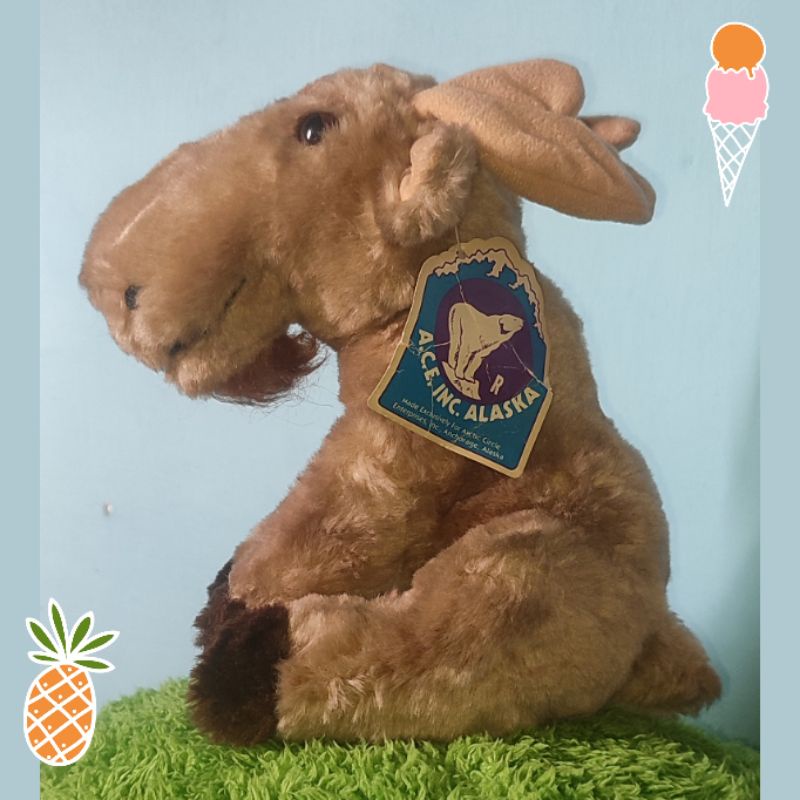 Boneka Kambing Bulu New Tag (Brand: A. C. E. INC Alaska)