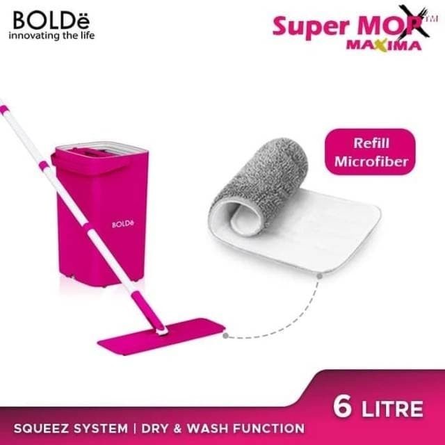 BOLDe REFILL SUPER MOP X MAXIMA REFILL Kleaner Mop REFIL KAIN PEL MICROFIBER