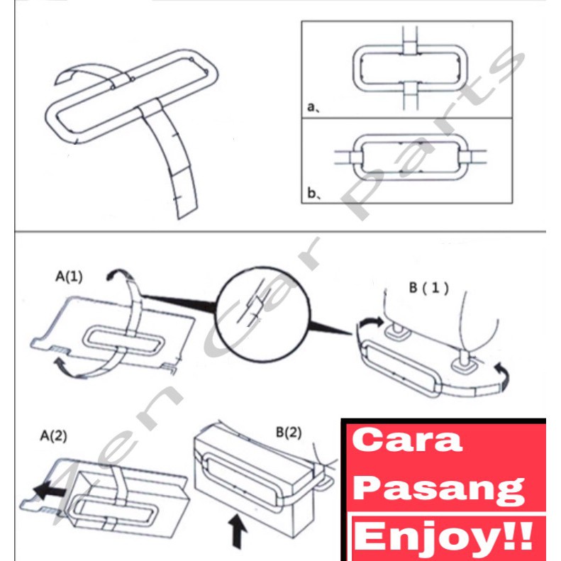 Car Holder Tissue Penjepit Tempat Tissue Mobil