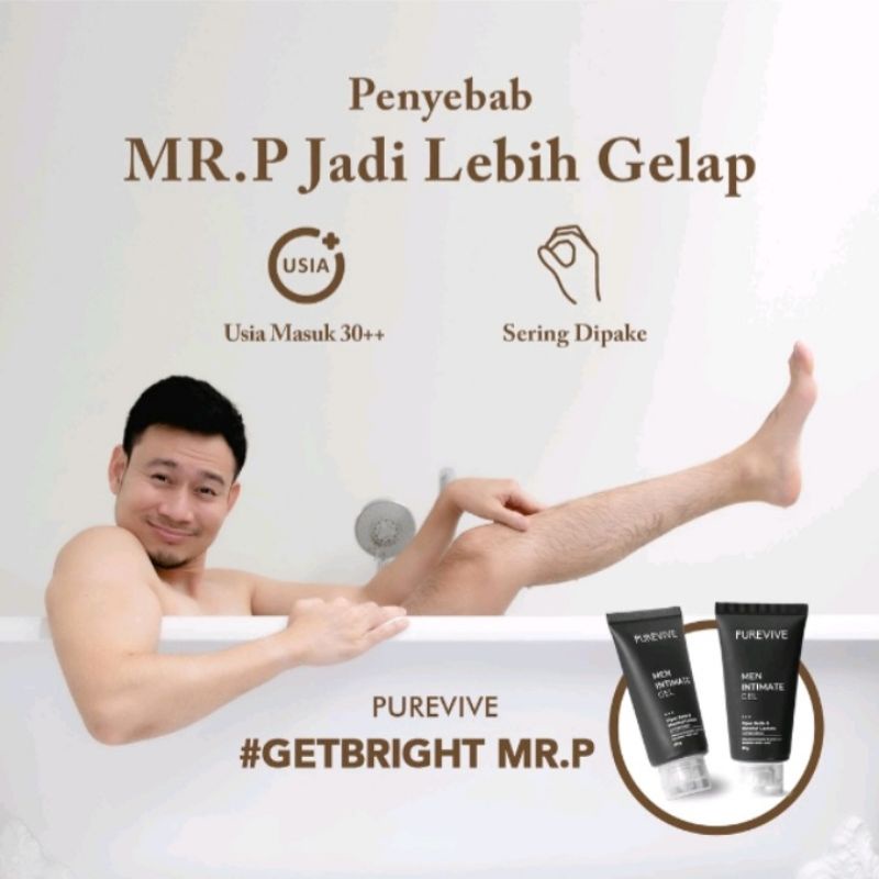 PUREVIVE MEN MR.P INTIMATE GEL LEBIH CERAH KERAS DAN BEBAS GATAL