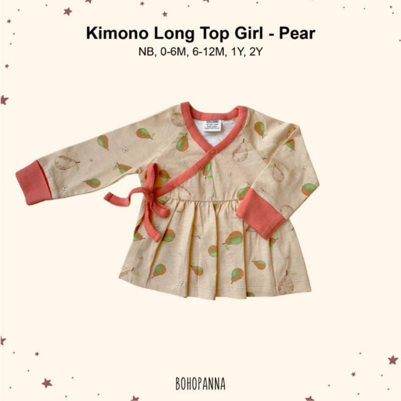 BOhopanna Kimono Long Top Girl Tutti Frutti // Atasan Panjang Bayi Perempuan