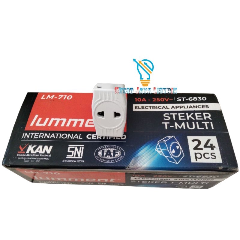 Steker T - Multi Datar 3 Lubang Lumment SNI