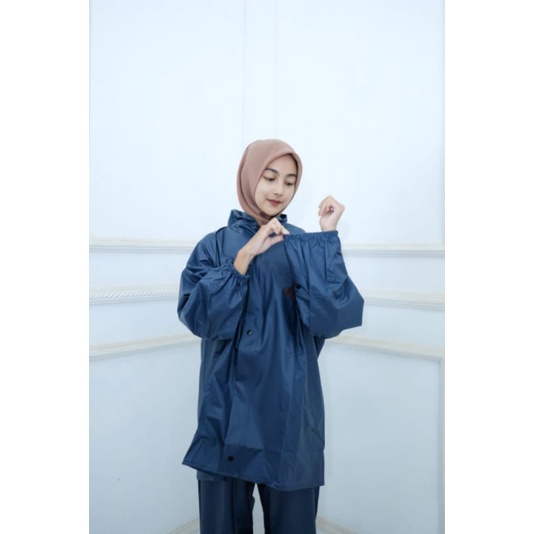 Jas Hujan MWS full WATERPROOF by MWS Biru