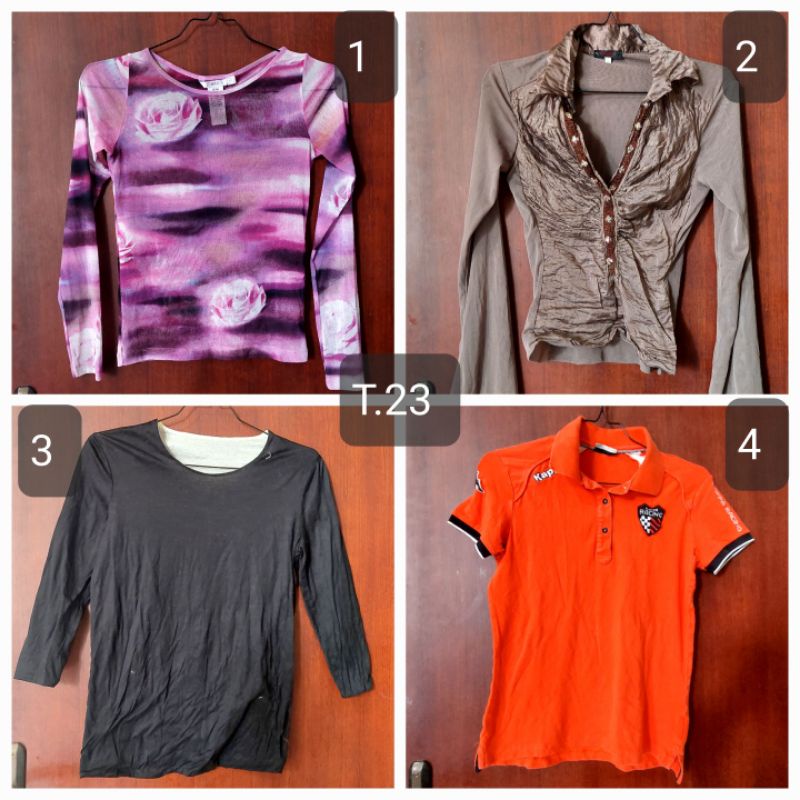 T.23 PRELOVED POLO SHIRT BLOUSE WANITA italy