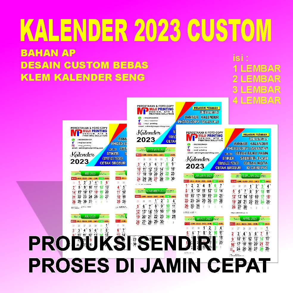 

KALENDER CUSTOM 2025| 1 LEMBAR | 2 LEMBAR | 3 LEMBAR ROSES CEPET