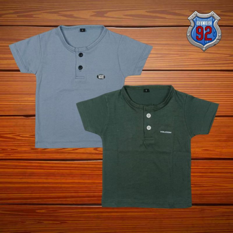 Kaos kancing anak 1 tahun laki laki polos