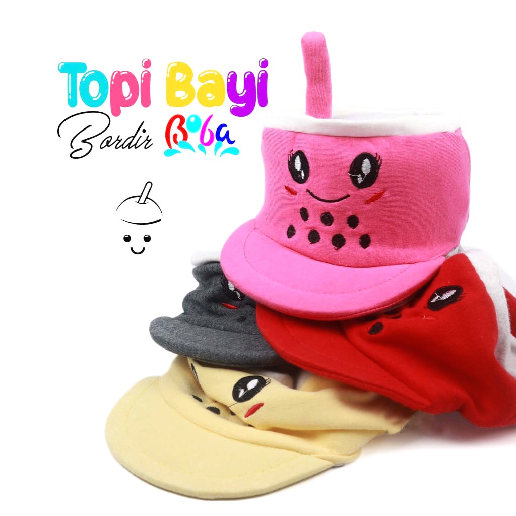 TOPI BAYI BOBA / TOPI BAYI LUCU / TOPI BAYI 0-3 Tahun