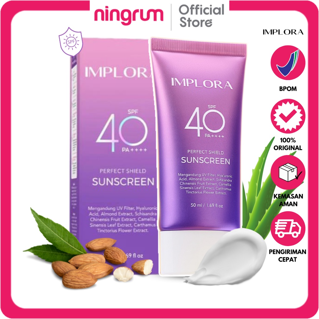 Ningrum Implora Perfect Shield Sunscreen Perlindungan Wajah Skincare BPOM – 5123