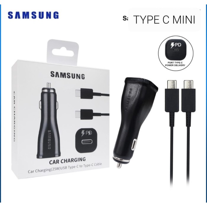 Original Samsung Car Charger Type C Super Fast Charging Adaptor Mobil