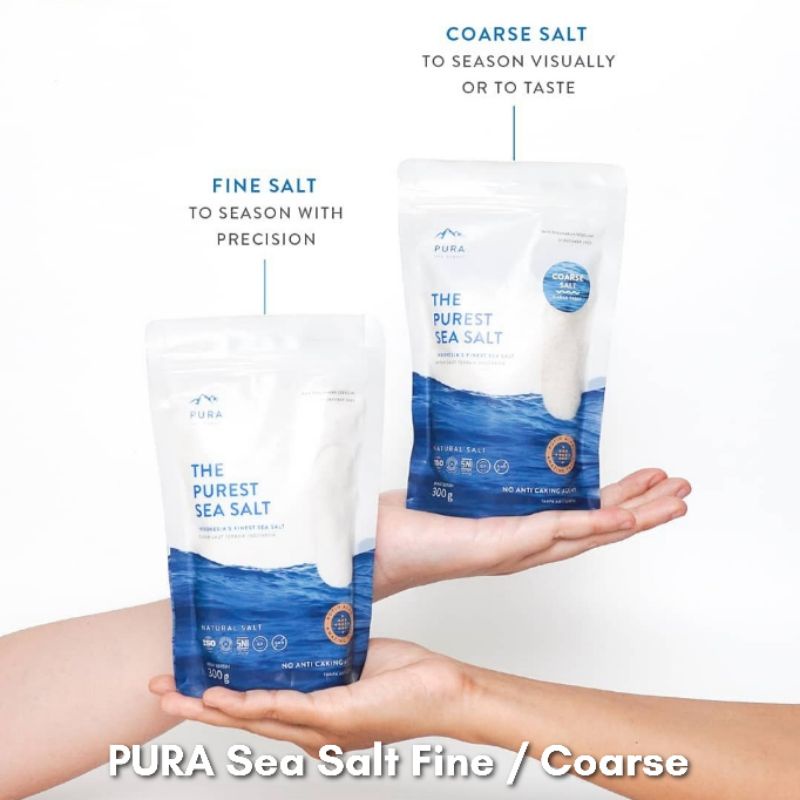 Pura Purest Sea Salt- GARAM LAUT NATURAL (Coarse / kasar) (Fine / halus) 300gr