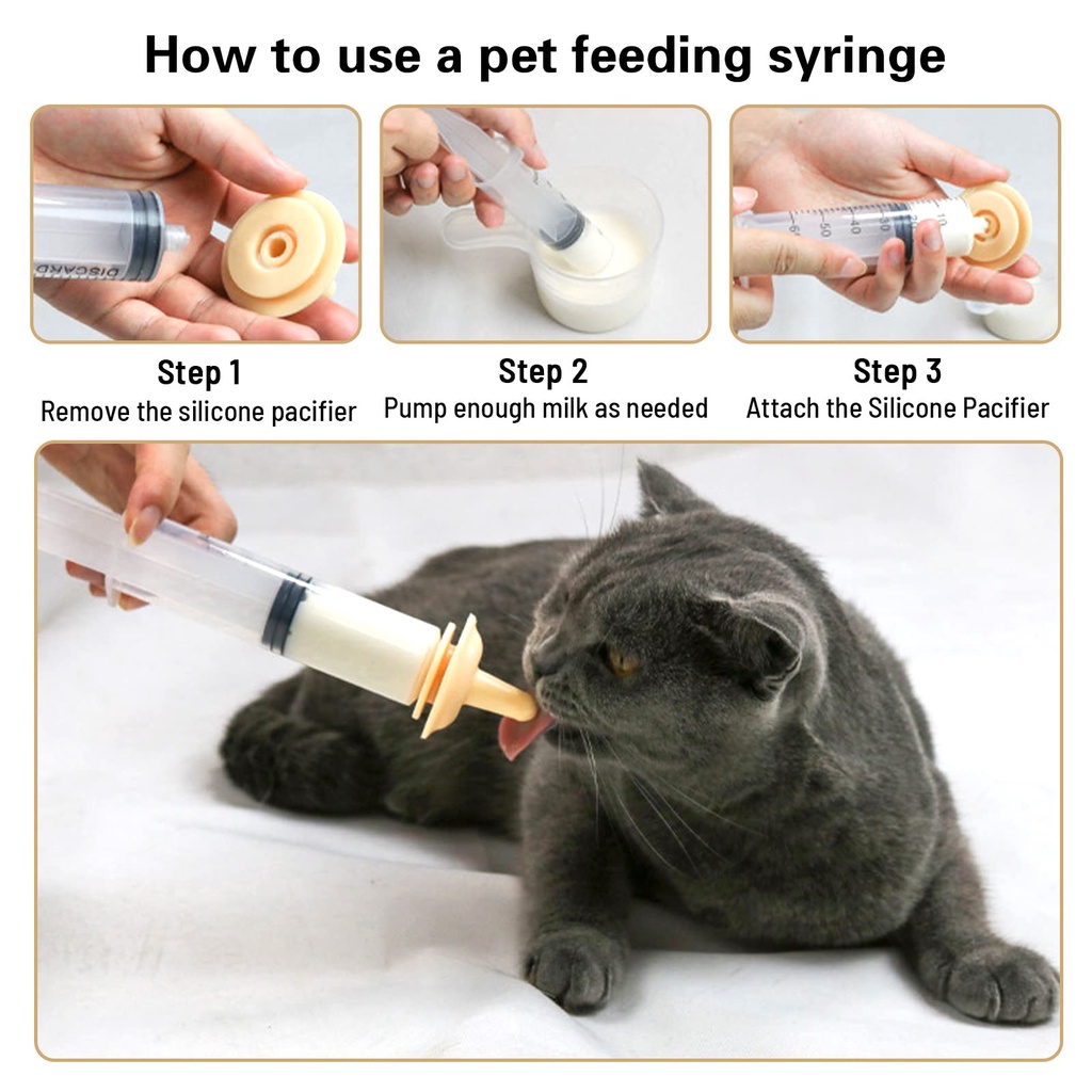 3pcs/set Popi Dot Miracle Nipple Pet Feeder Kucing Anjing Kelinci Bayi Hewan Feeder Susu Spuit