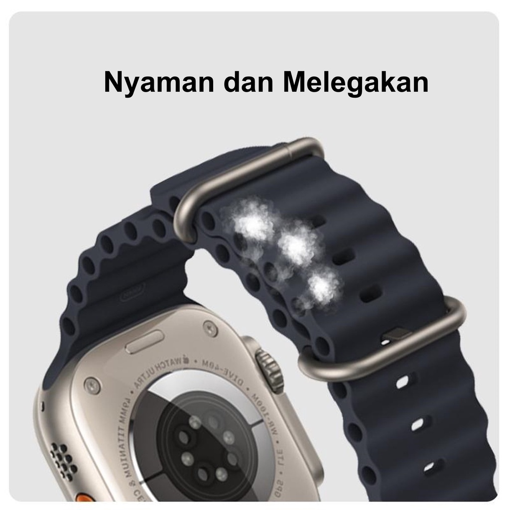 Model Ocean Series Strap Apple Watch 8/7/6/5 Tali Jam Tangan Iwatch Apple 38mm 42mm