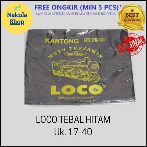

Kantong Plastik Kresek Loco Tebal Hitam 500 gram ukuran 17 - 40