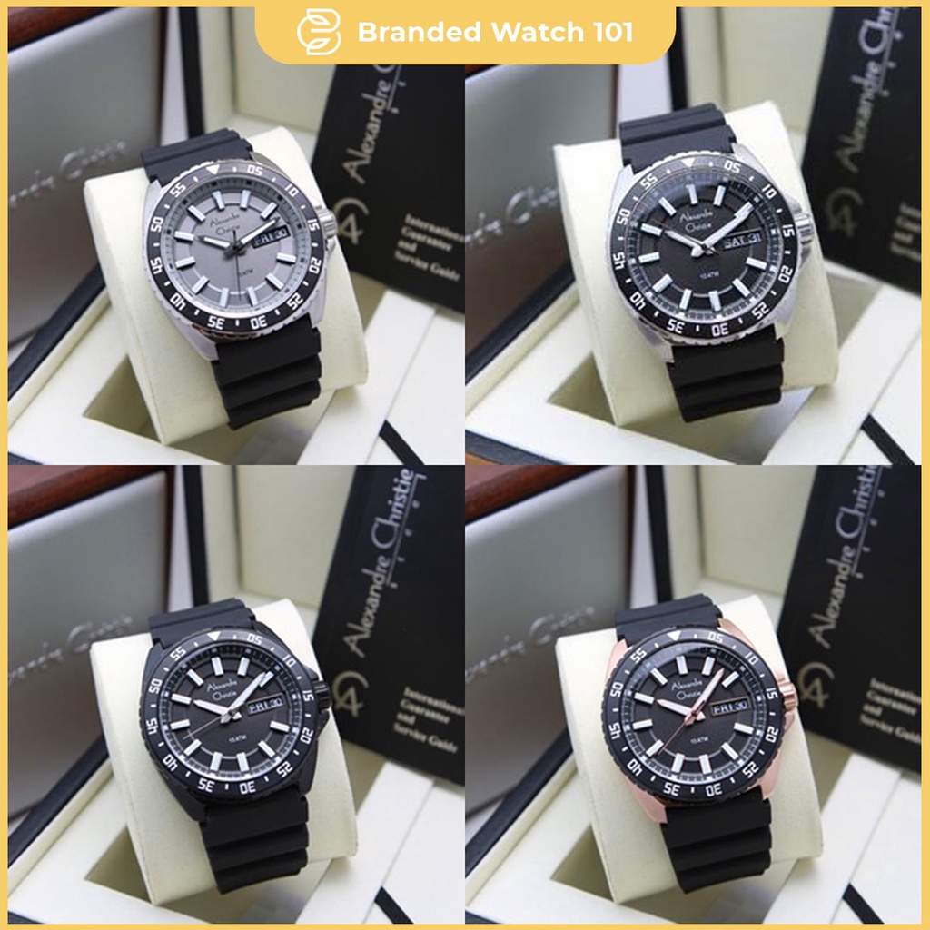 ORIGINAL Jam Tangan Pria Alexandre Christie AC 6541 / AC6541 / 6541 Garansi Resmi 1 Tahun, Rubber