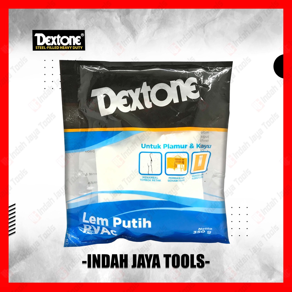 DEXTONE LEM PUTIH PVAC 350 Gram Plamir Tembok - Plamir Kayu Kertas