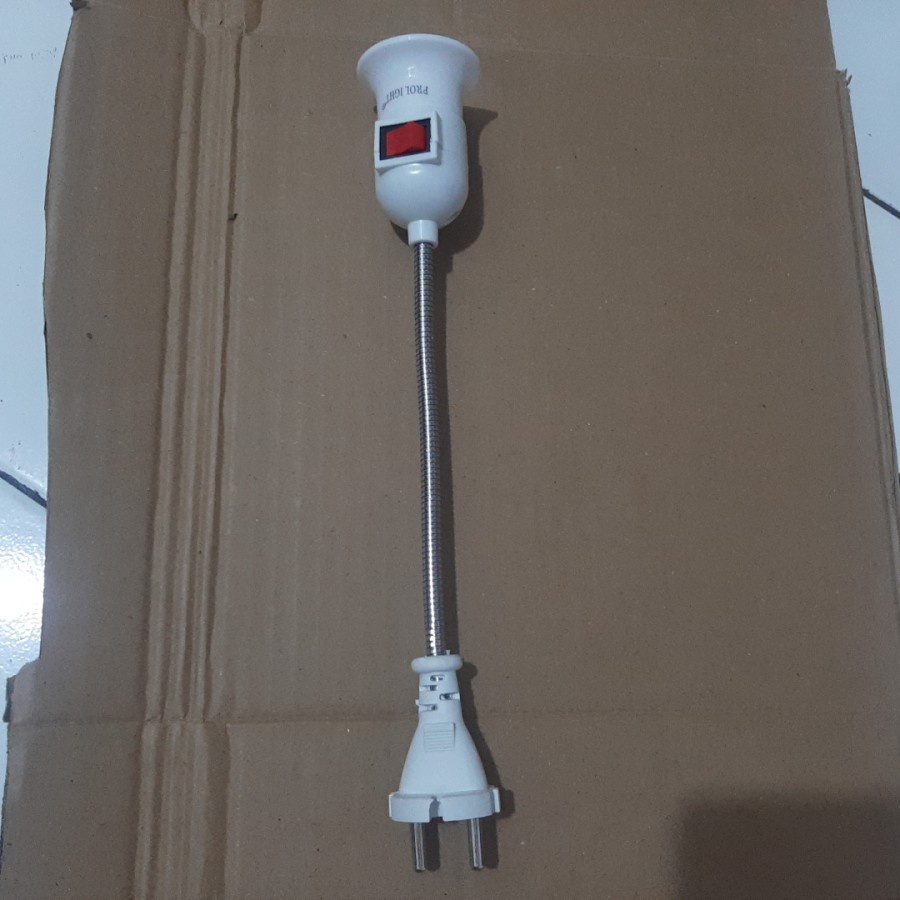 fitting saklar lampu flexible colokan ke lubang listrik dudukan kap lampu fiting tempel fleksibel e27 piting