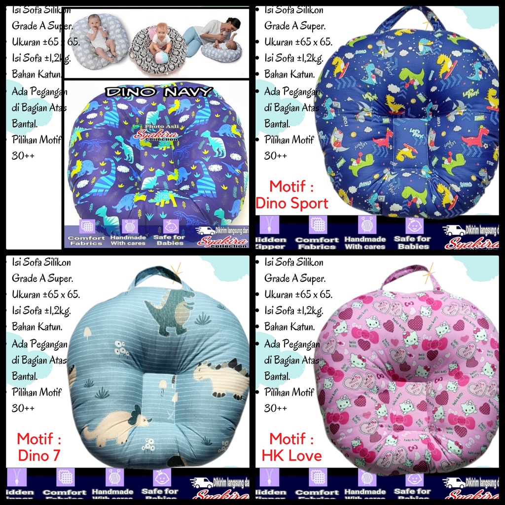 COD - Bantal sofa bayi Kasur Bayi Praktis motif Terbaru Free Tas Mika dan Bantal Peyang