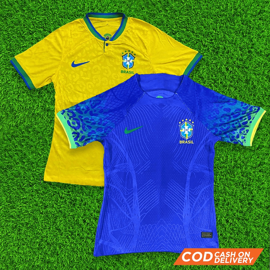 Jual JERSEY TIMNAS BRAZIL HOME AWAY WORLD CUP PLAYER ISSUE 2022 JERSEY ...