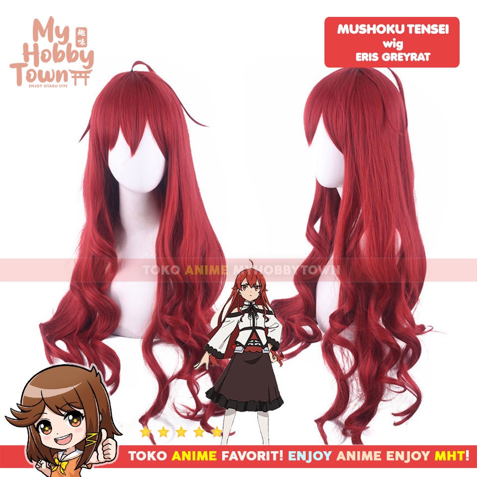 Wig Cosplay Anime Mushoku Tensei : Eris Boreas Greyrat Rambut Palsu